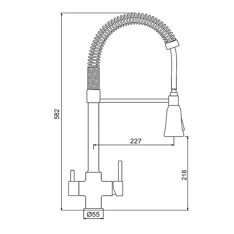 Смеситель для кухни с гибким изливом Gappo G4398-69