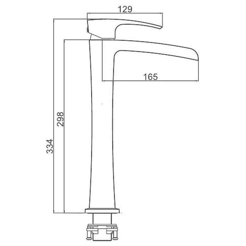 Смеситель для раковины высокий белый/хром G1007-31