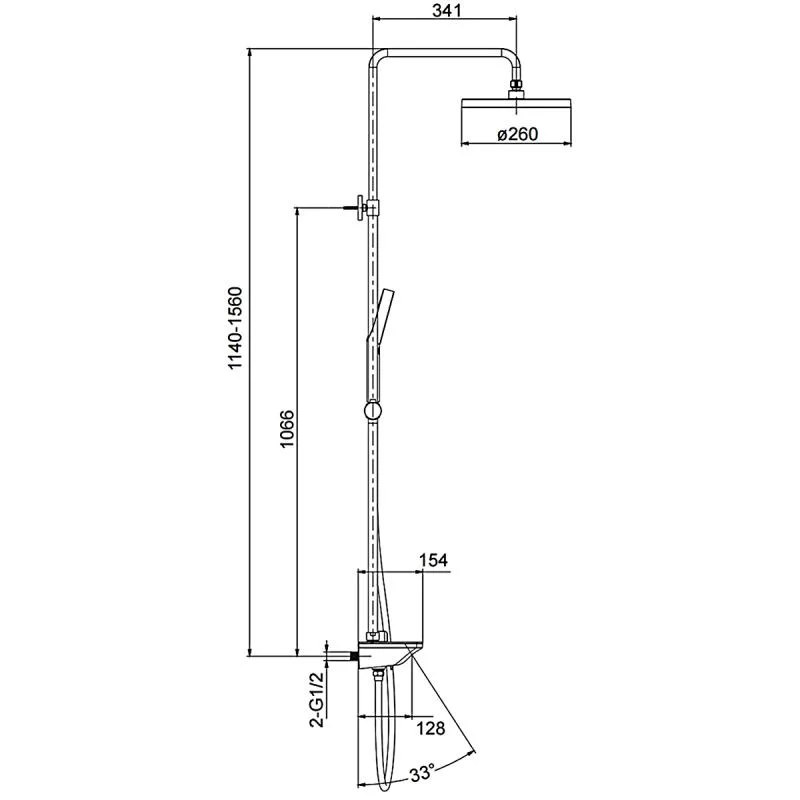 Душевая система Gappo G2495-88 Белая