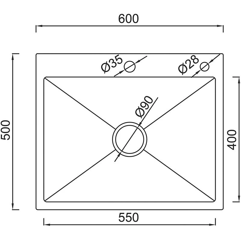 Мойка для кухни с коландером из нержавеющей стали Gappo GS6050-6