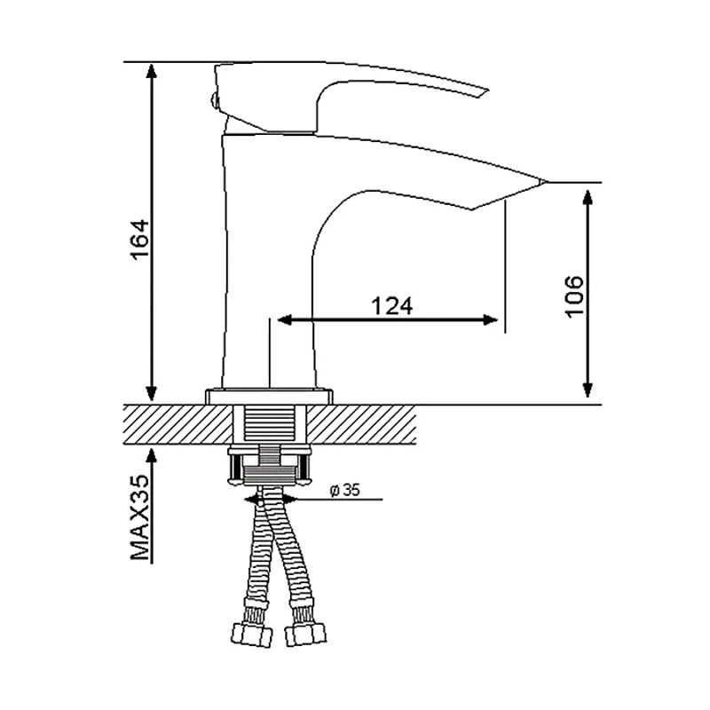 Смеситель для раковины Gappo G1007-7