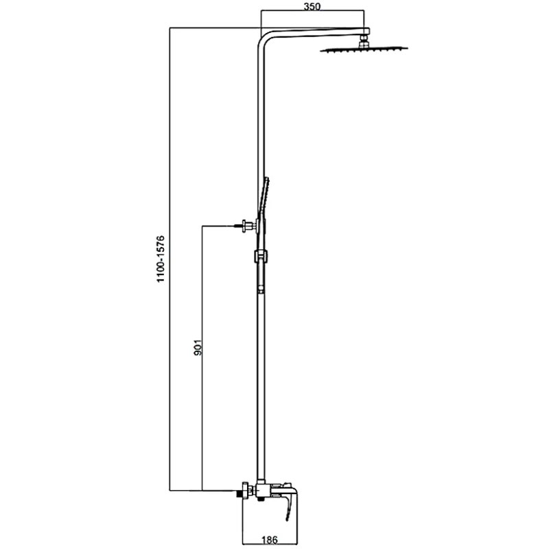 Душевая система Gappo G07 G2407-20 Хром