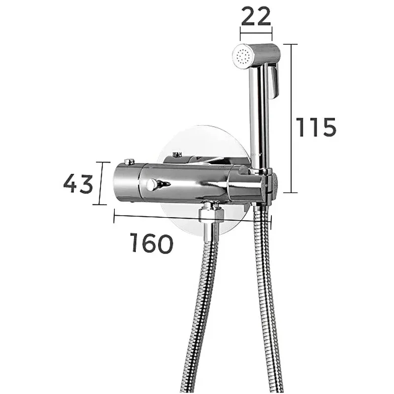 Гигиенический душ со смесителем Gappo G7290 с термостатом Хром