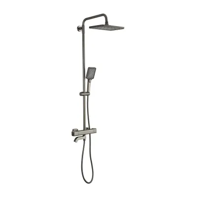  Душевая стойка с термостатом Gappo G2491-9 Графит