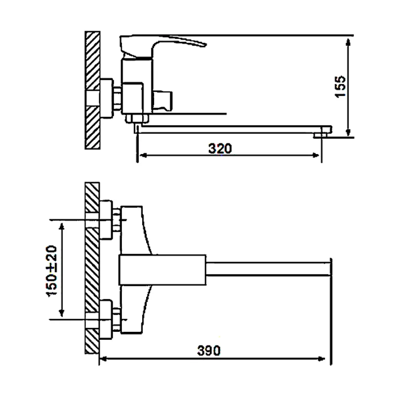 Смеситель для ванны Gappo G07 G2207-7 универсальный Белый Хром