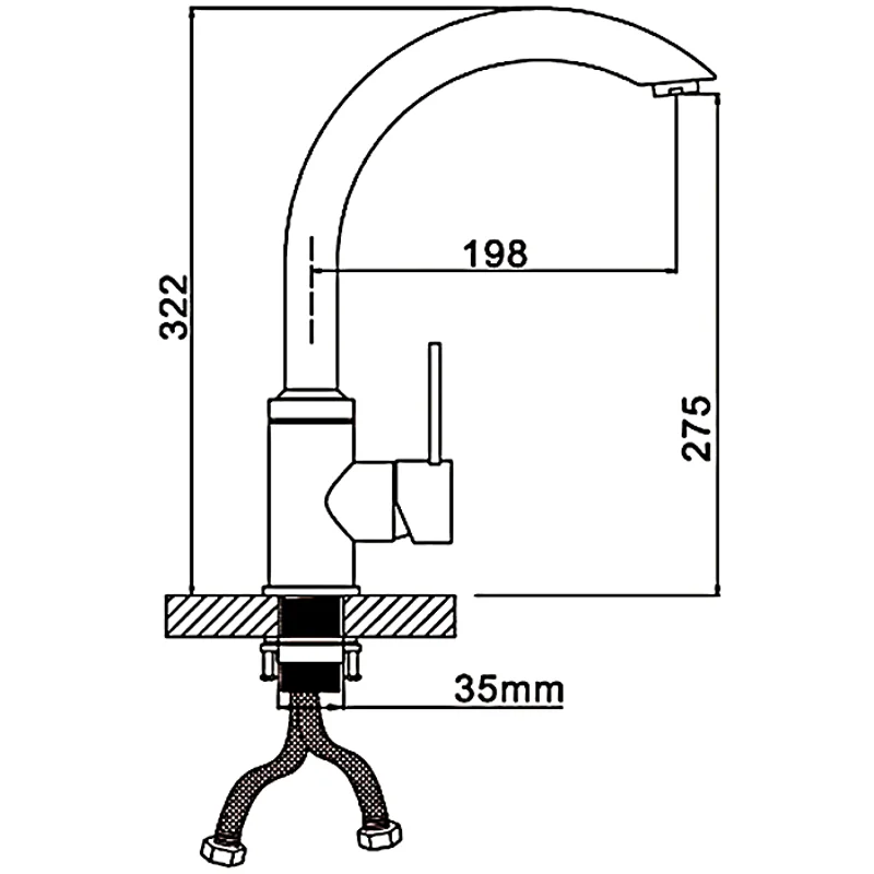 Смеситель для кухни Gappo G4099