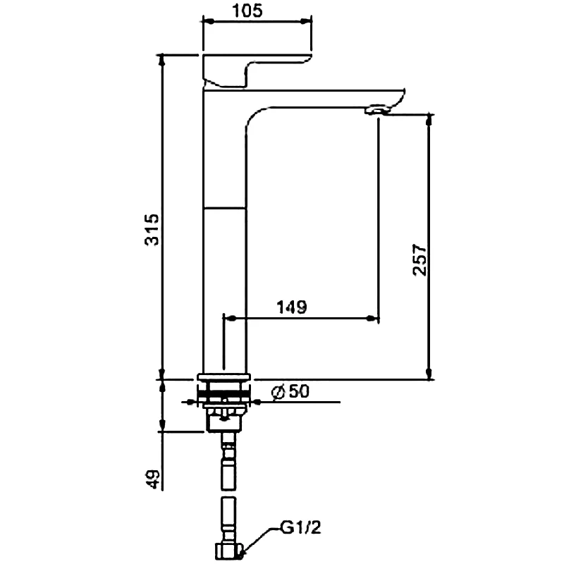 Смеситель для раковины Gappo G1048-2