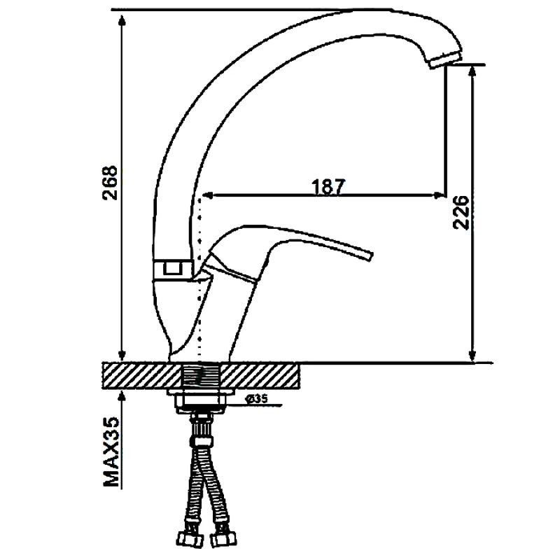 Смеситель для кухни Gappo G4135