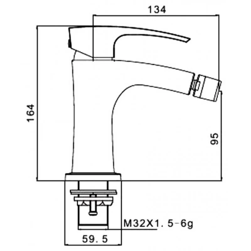 Смеситель для биде Gappo G5007-8