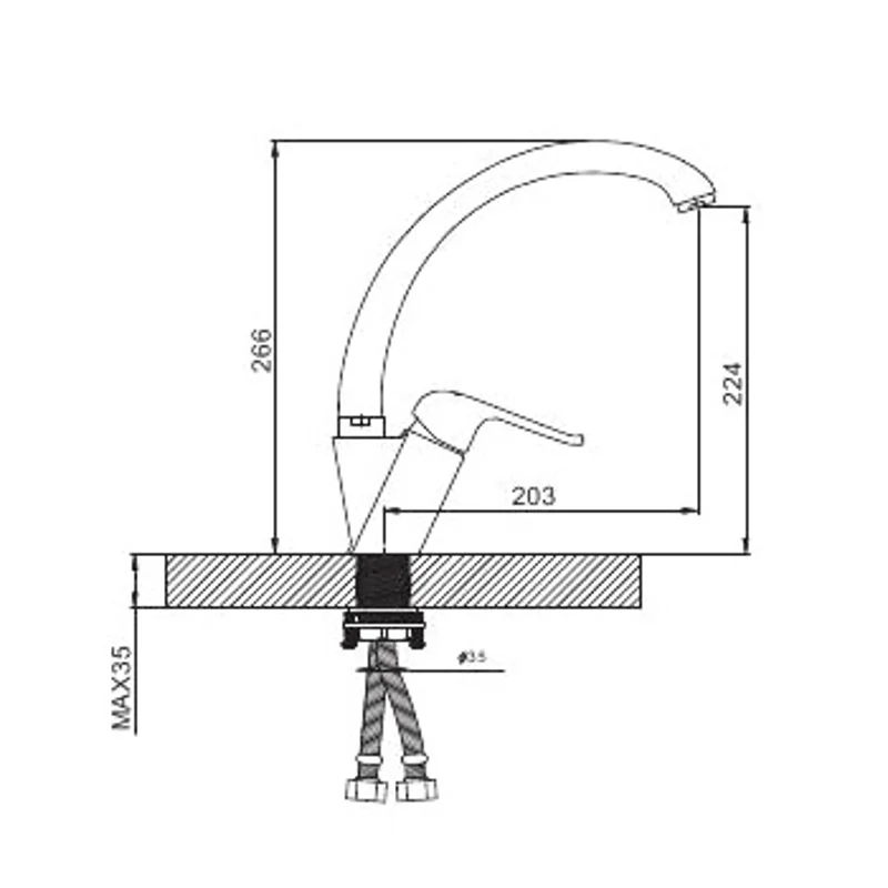 Смеситель для кухни Gappo G4150-8