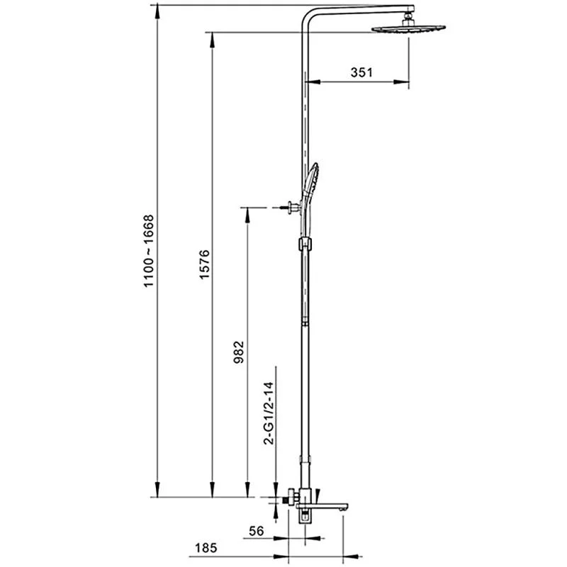 Душевая система Gappo G17-8 G2417-8 Белая Хром