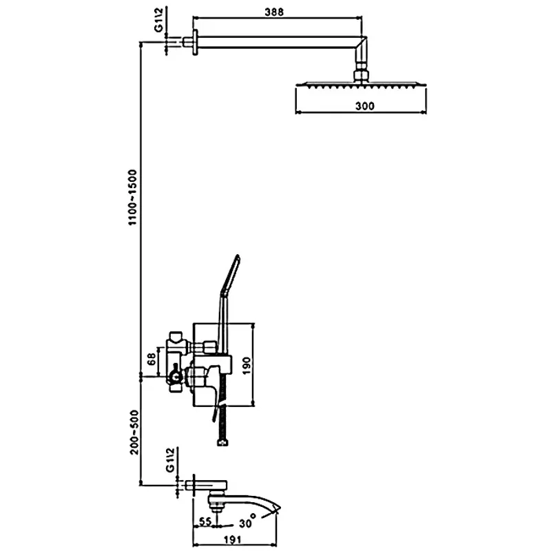 Душевой комплект Gappo G7107-3