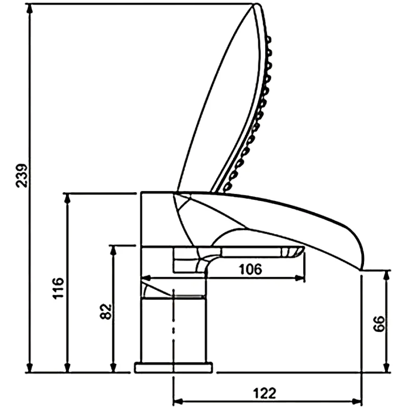 Смеситель на борт ванны Gappo G48 G1148 Белый Хром