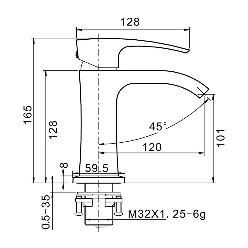 Смеситель для раковины Gappo G1007-3