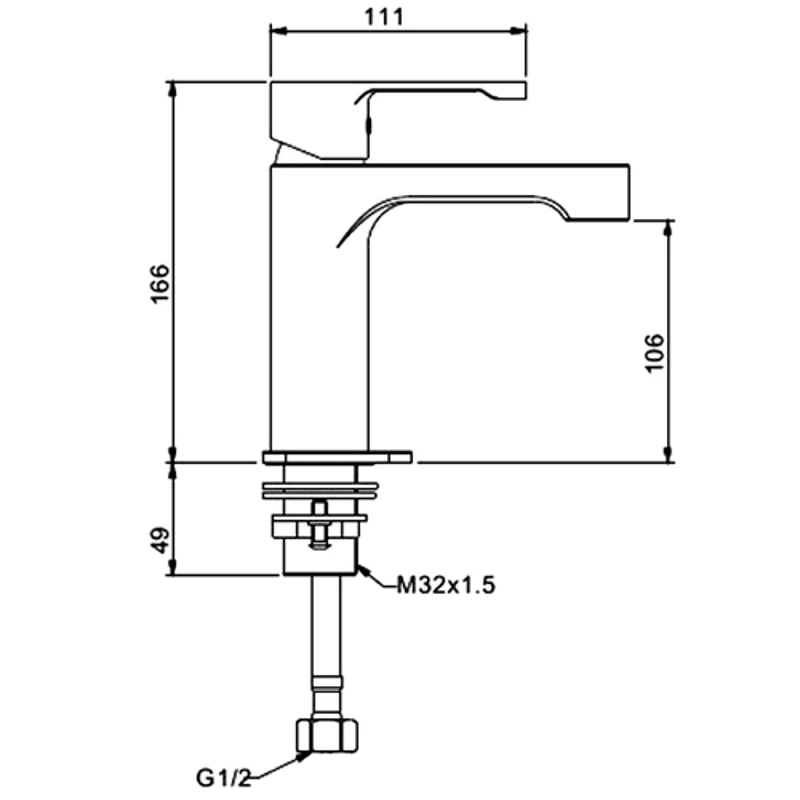 Смеситель для раковины Gappo G1002-2