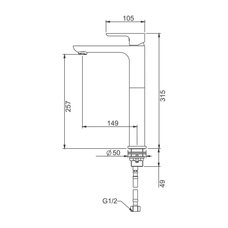 Смеситель для раковины Gappo G1048-32