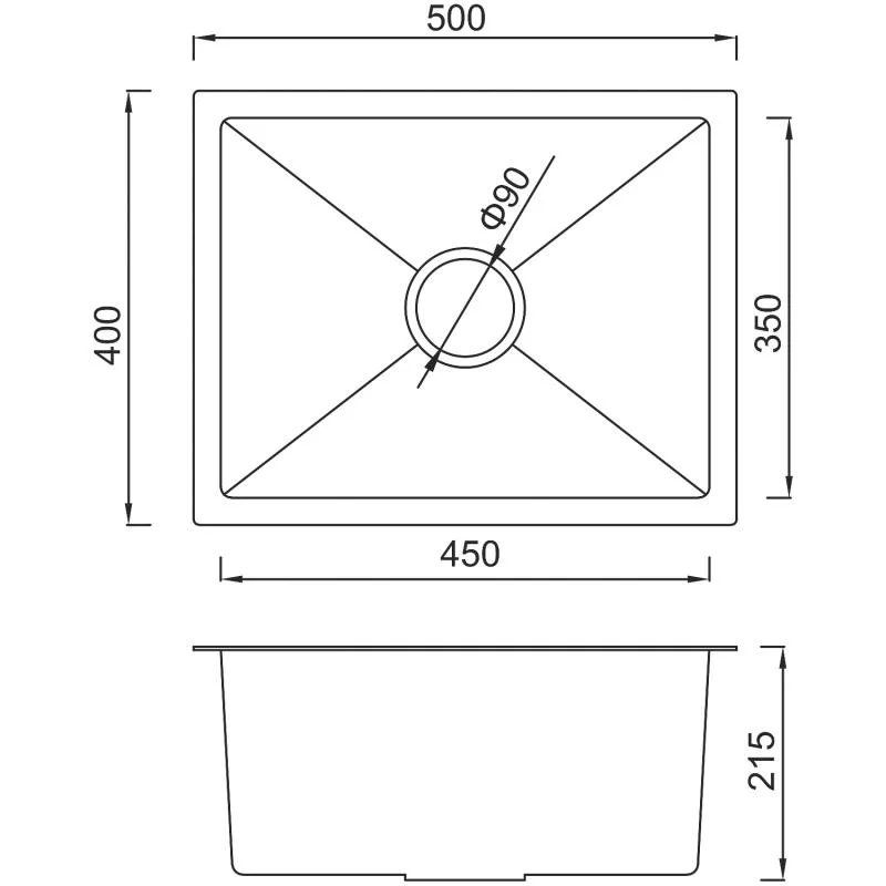 Мойка для кухни с коландером из нержавеющей стали Gappo GS5040-6