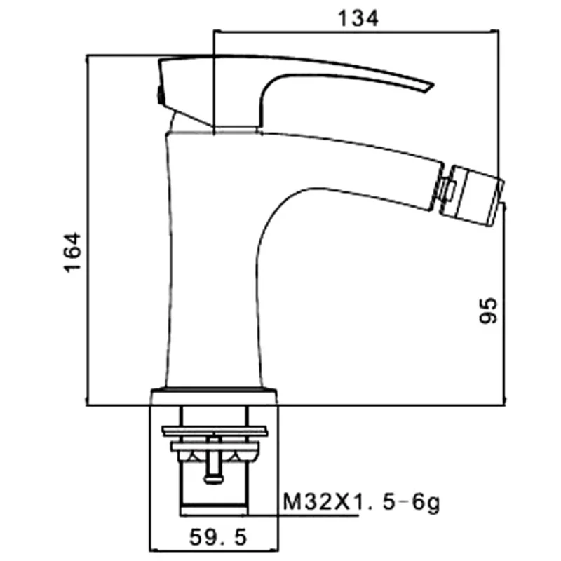 Смеситель для биде Gappo G5007-3