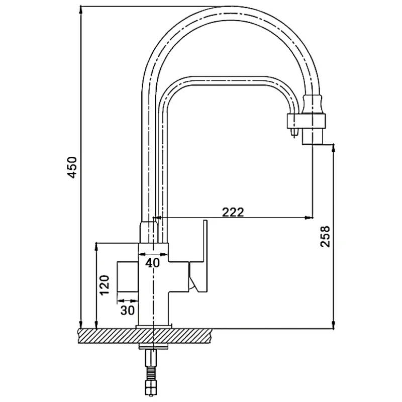 Смеситель для кухни с гибким изливом Gappo G4398-4