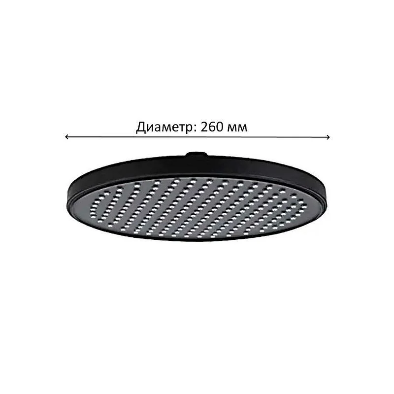 Верхний душ Gappo G004-26 Черный матовый