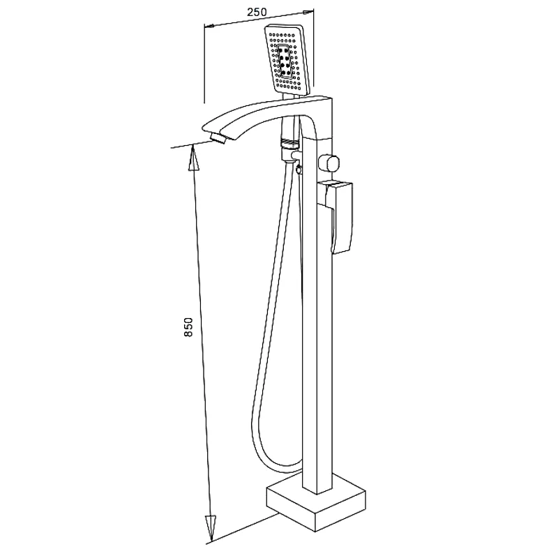 Смеситель для ванны Gappo G07 G3007-8 Белый Хром
