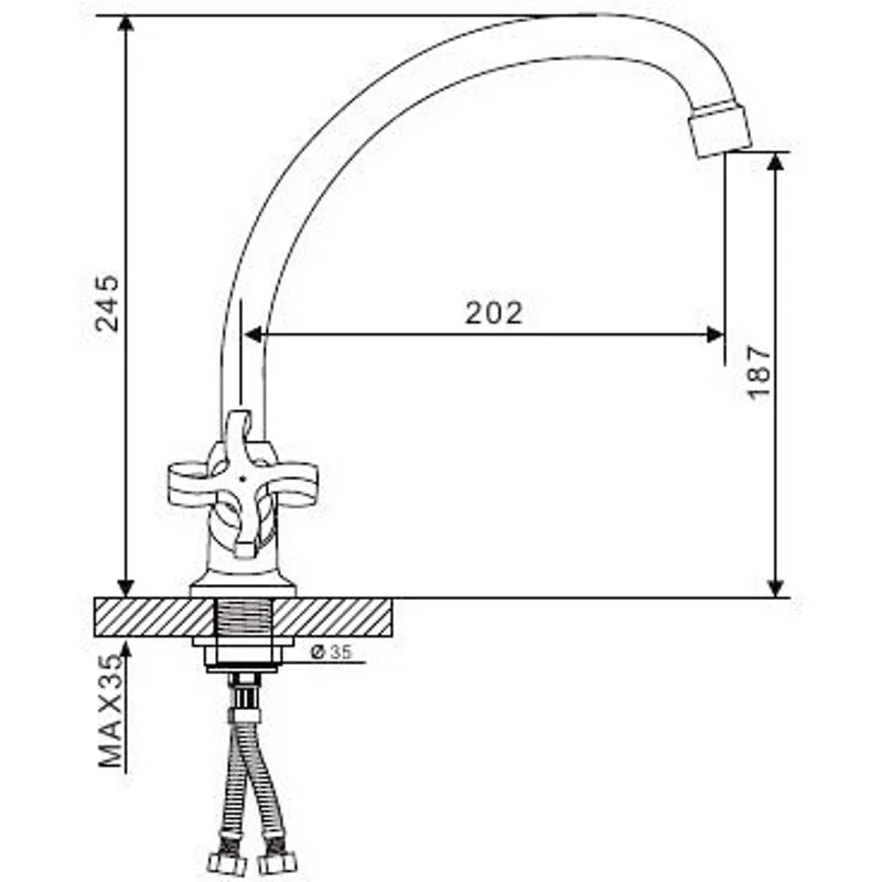 Смеситель для кухни Gappo G4043