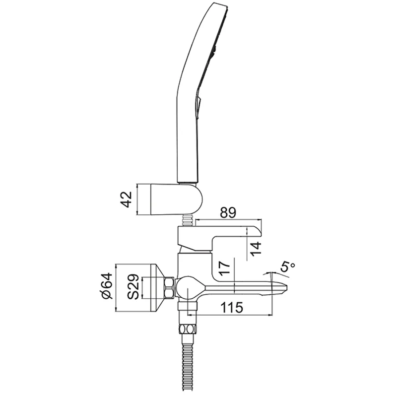 Смеситель для ванны Gappo G03-8 G3203-8 Белый Хром