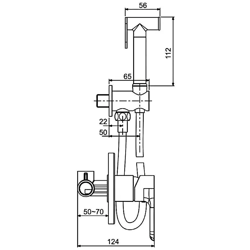 Гигиенический душ со смесителем Gappo Noar G7248 Белый Хром