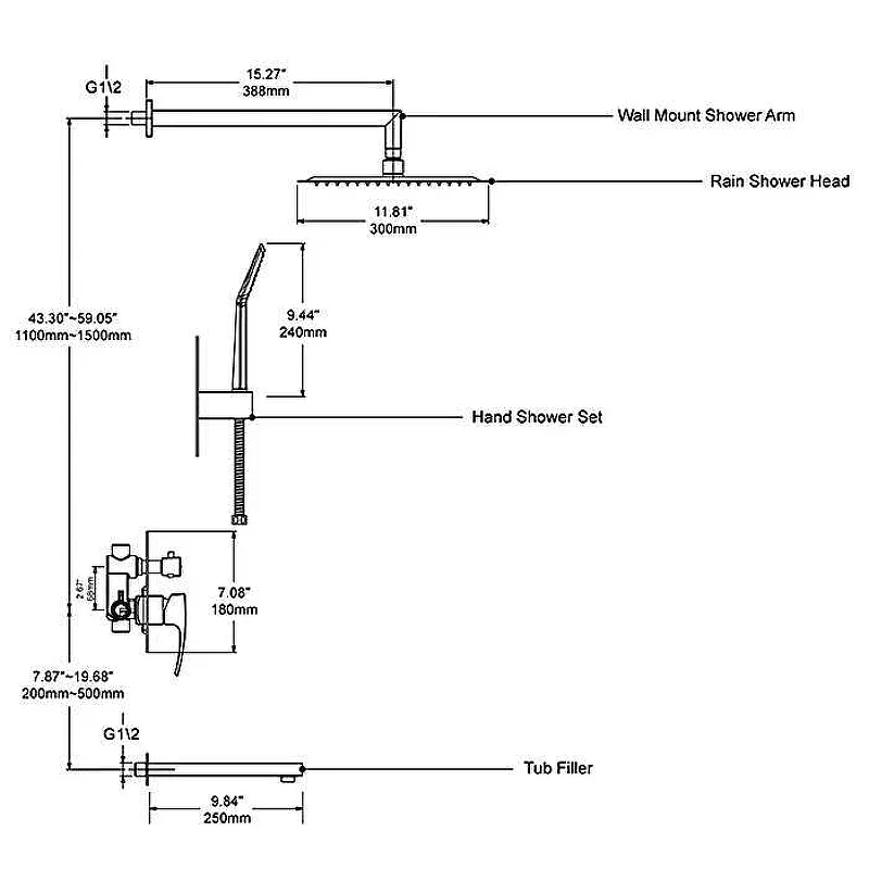 Душевой комплект Gappo G7102