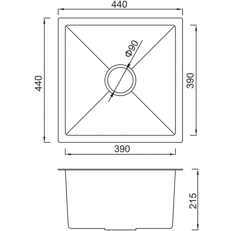 Мойка для кухни с коландером из нержавеющей стали Gappo GS4444-6