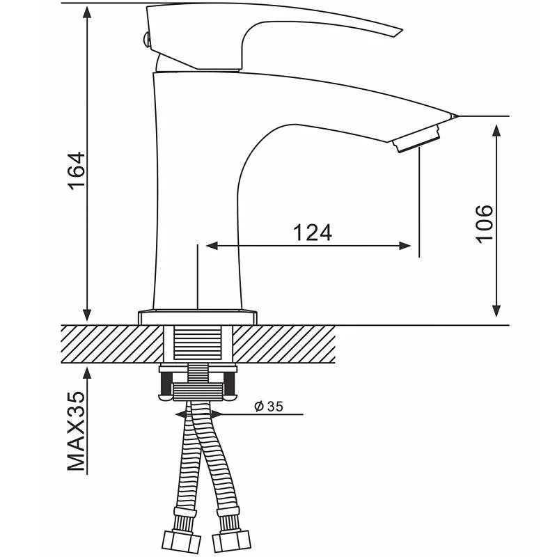 Смеситель для раковины Gappo G1007-13
