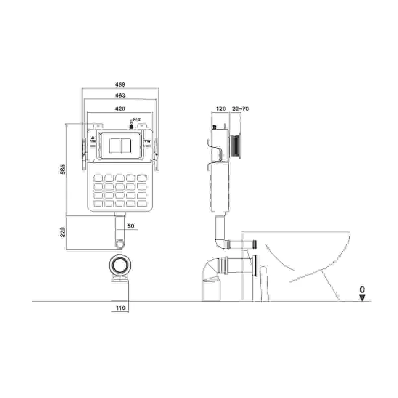Инсталяция CR333 для приставных унитазов Ceruttispa