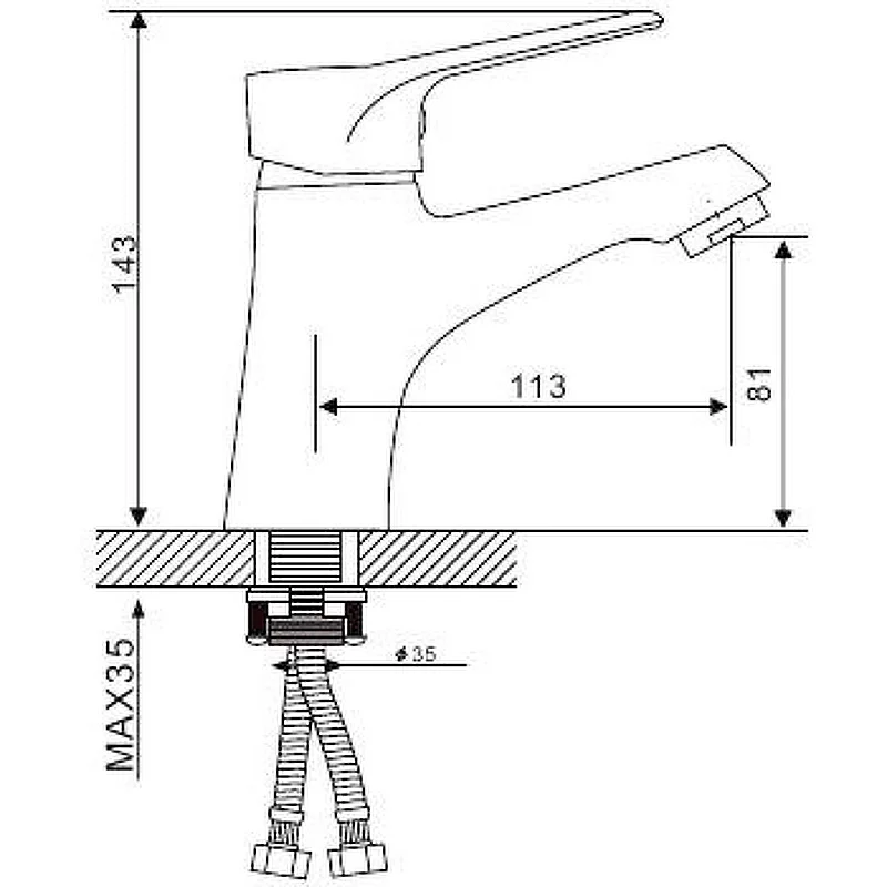 Смеситель для раковины Gappo G1036