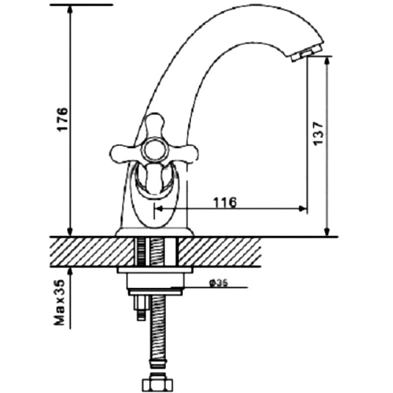 Смеситель для раковины Gappo G1063