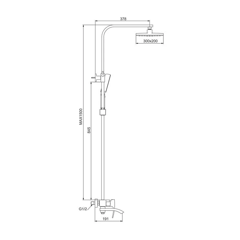 Душевая система Gappo G07 G2407-8 Белая Хром