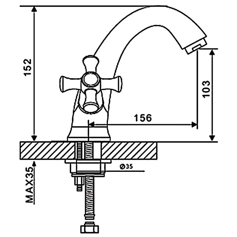Смеситель для раковины Gappo G1042