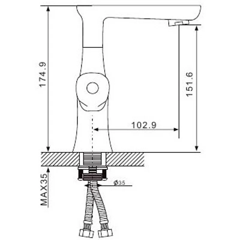 Смеситель для раковины Gappo G1030