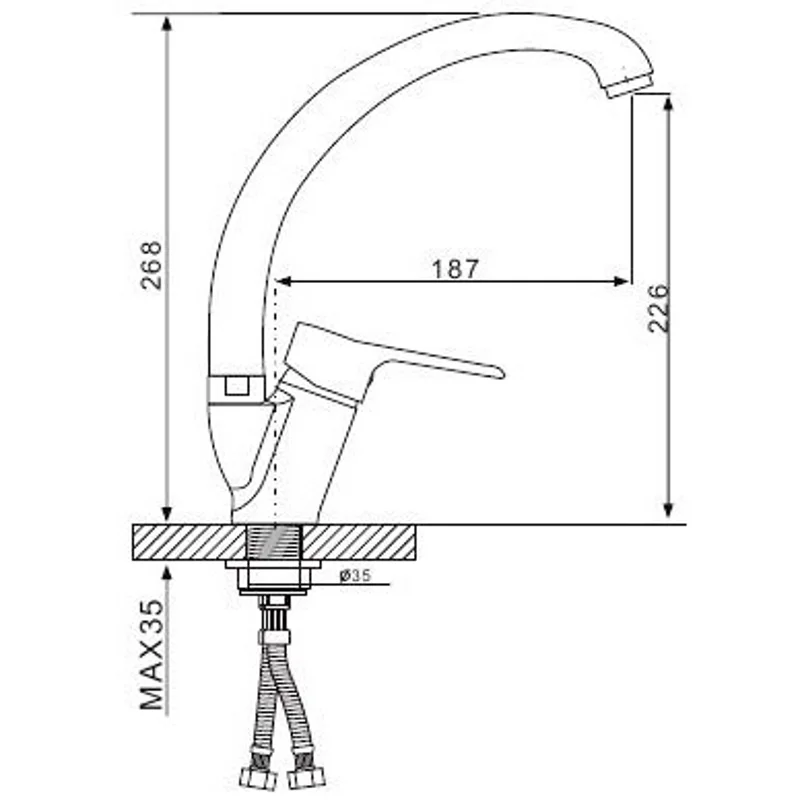 Смеситель для кухни Gappo G4136