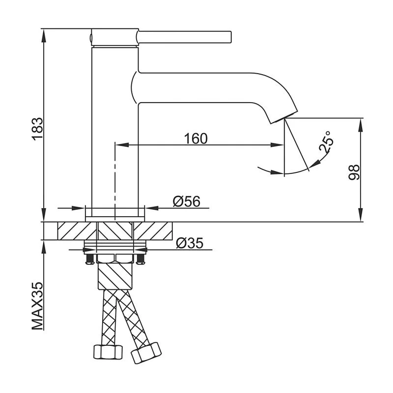 Смеситель для раковины Gappo G1006