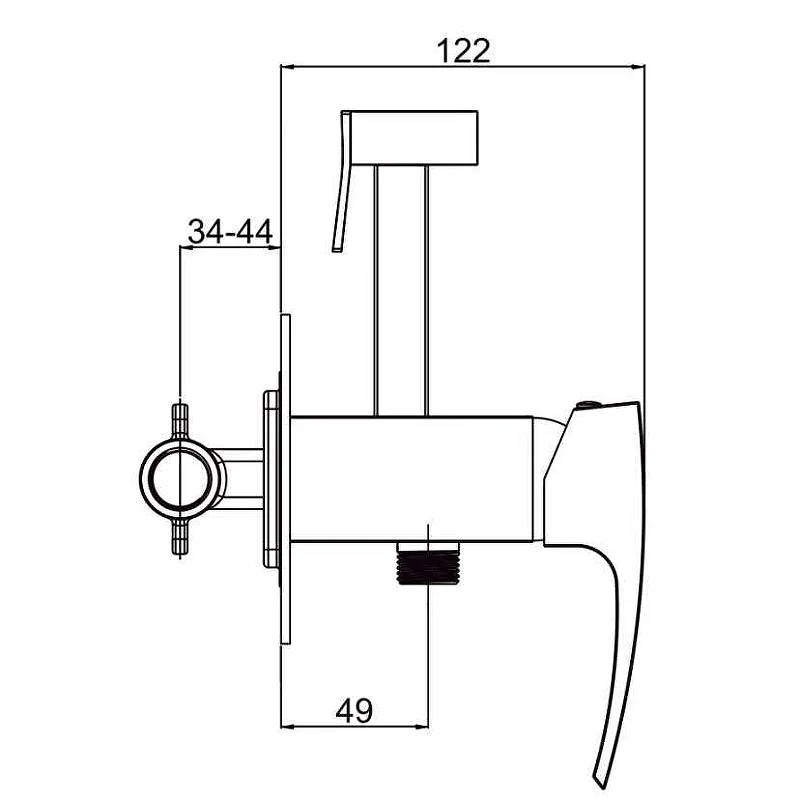 Гигиенический душ со смесителем Gappo Jacob G7207-1 Хром