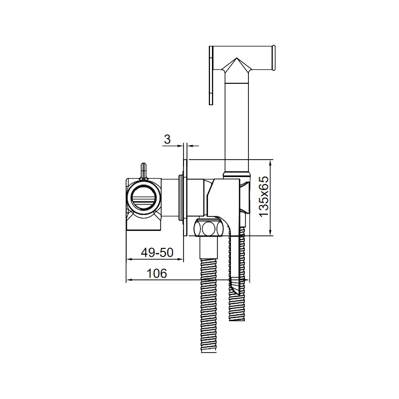 Смеситель с гигиеническим душем Gappo G48-9 G7248-92