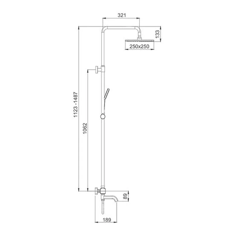 Душевая система Gappo G91 G2491 с термостатом Хром
