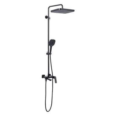 Душевая стойка со смесителем Gappo G28-6 G2428-6 Черная