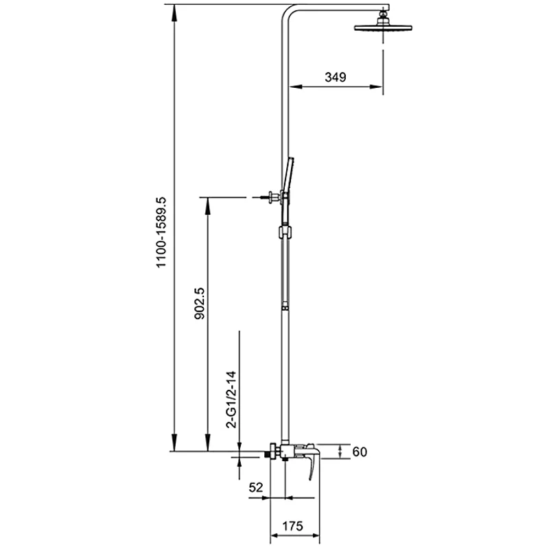 Душевая система Gappo G2407-30 Хром Белый