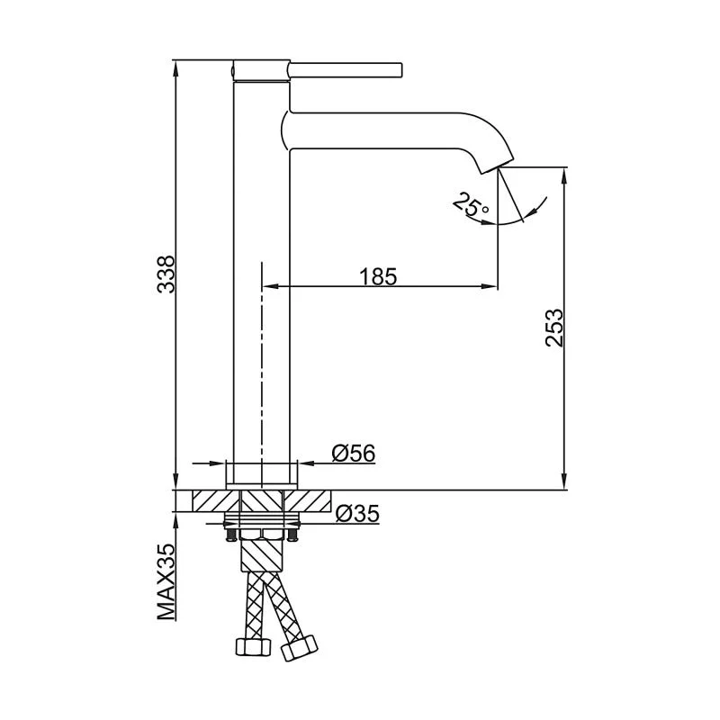 Смеситель для раковины Gappo G1006-2