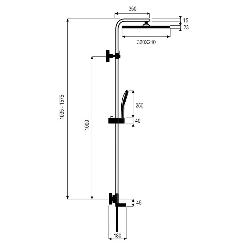 Душевая стойка с термостатом Gappo G2491-56 Черная