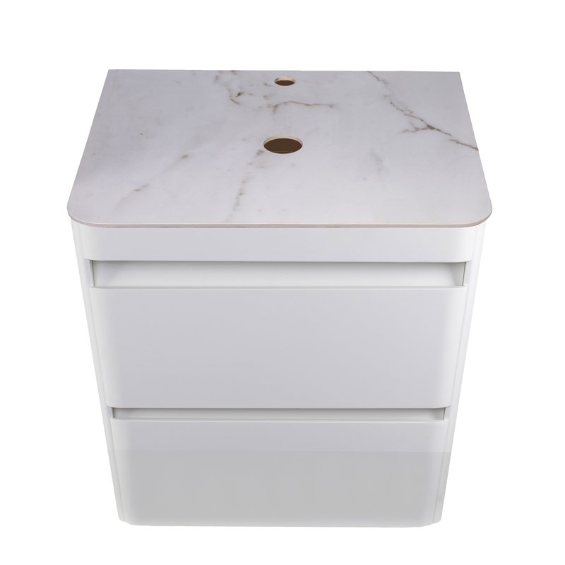 Столешница керамогранит Style Line Атлантика 60 ID01 СС-00002233, 60 см, белый глянцевый мрамор