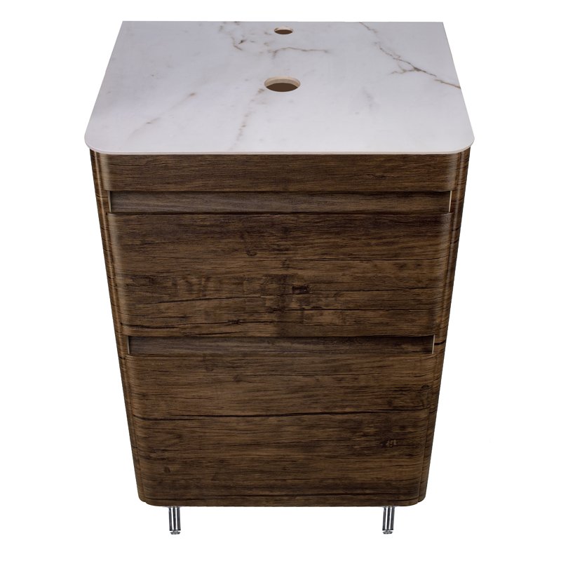 Столешница керамогранит Style Line Атлантика 60 ID01 СС-00002233, 60 см, белый глянцевый мрамор