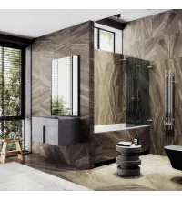Шторка для ванны MaybahGlass складная 2 се... Шторка для ванны MaybahGlass складная 2 се...