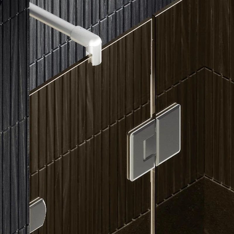 Душевая дверь MaybahGlass с добором на петлях 1950*900 Стекло 8 мм Бронза